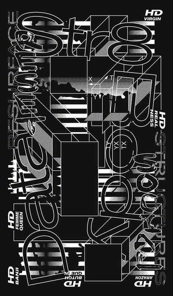 黑白炫酷创意海报版式设计|设计_新浪新闻