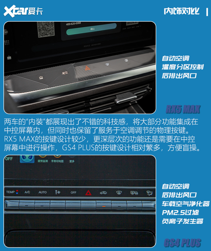 RX5 MAX对比GS4 PLUS 主流中的个性之选