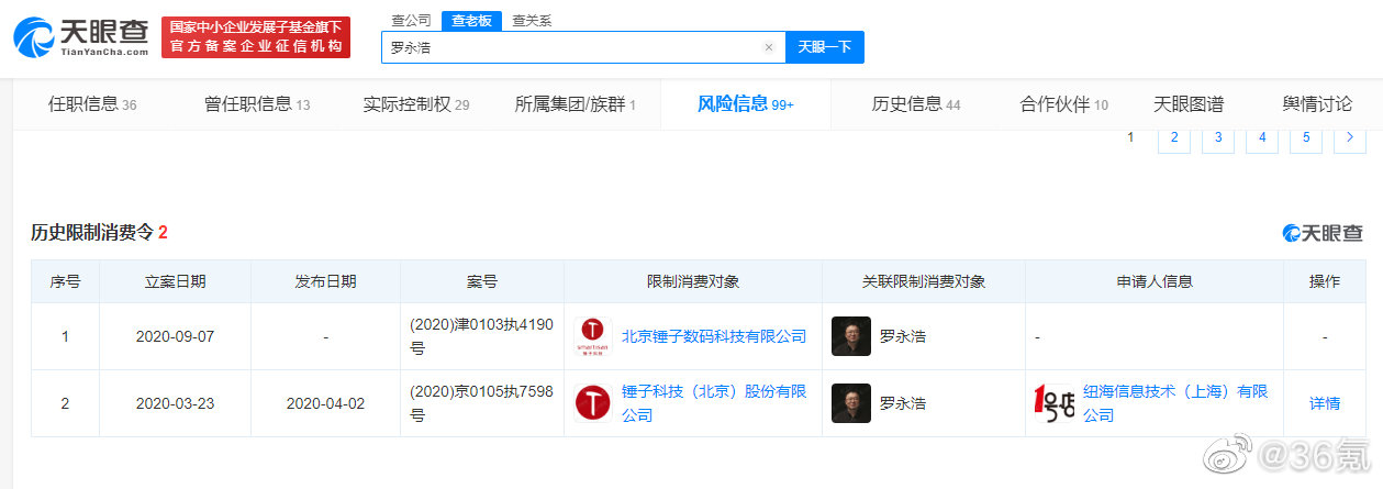 罗永浩限制高消费信息清零，交个朋友方面表示：罗老师仍在努力工作休闲区蓝鸢梦想 - Www.slyday.coM