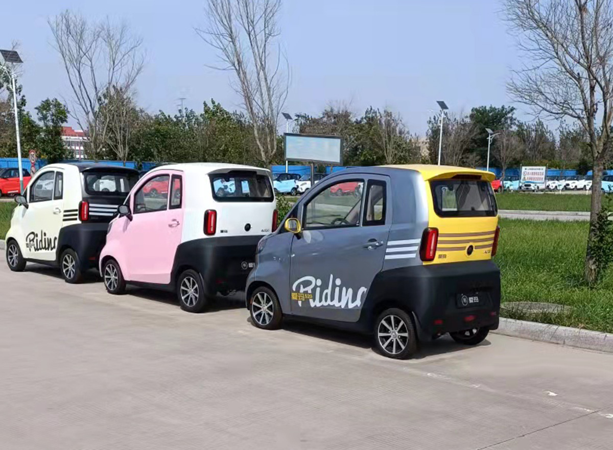 适合买菜,接娃的四轮代步小车,能挡风遮雨,1 2座椅,续航120km