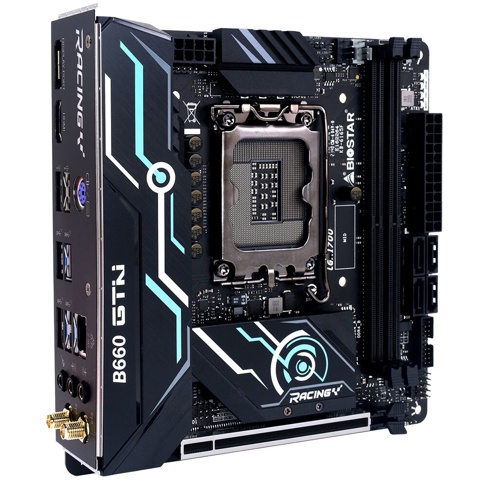 映泰推出 b660 系列主板:蓝黑散热装甲,提供 mini-itx 小尺寸