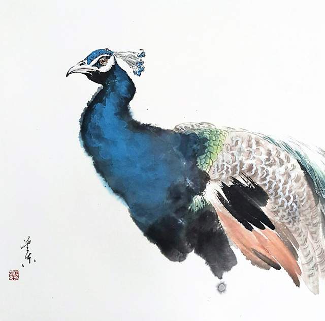 杨芝东写意孔雀小品——2022新年艺术专辑|画院|写意|沧州_新浪新闻