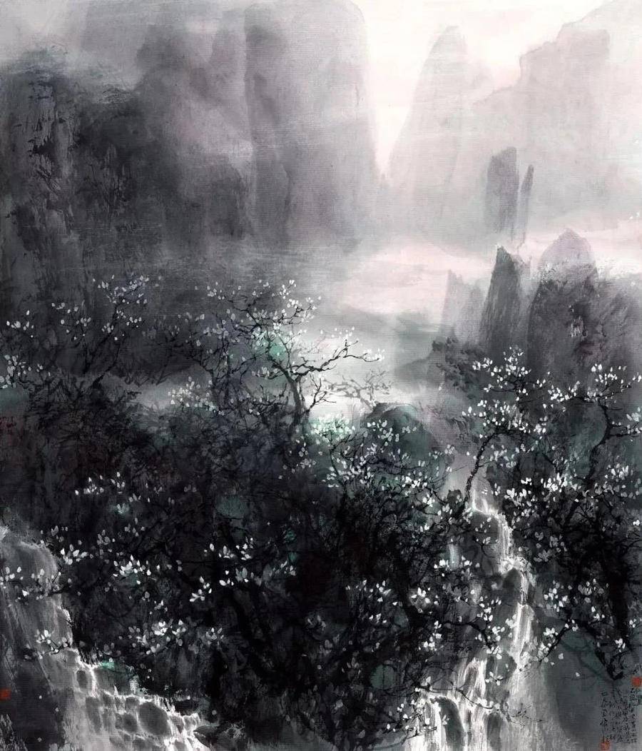 鉴赏宋雨桂山水作品欣赏