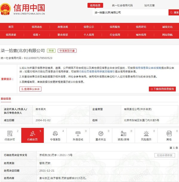 来源:信用中国