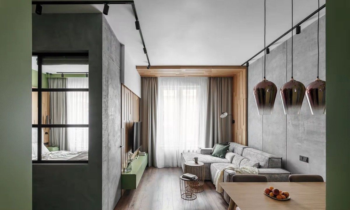 为解压90后大叔极简装修新房全屋水泥毛坯风舒适有格调