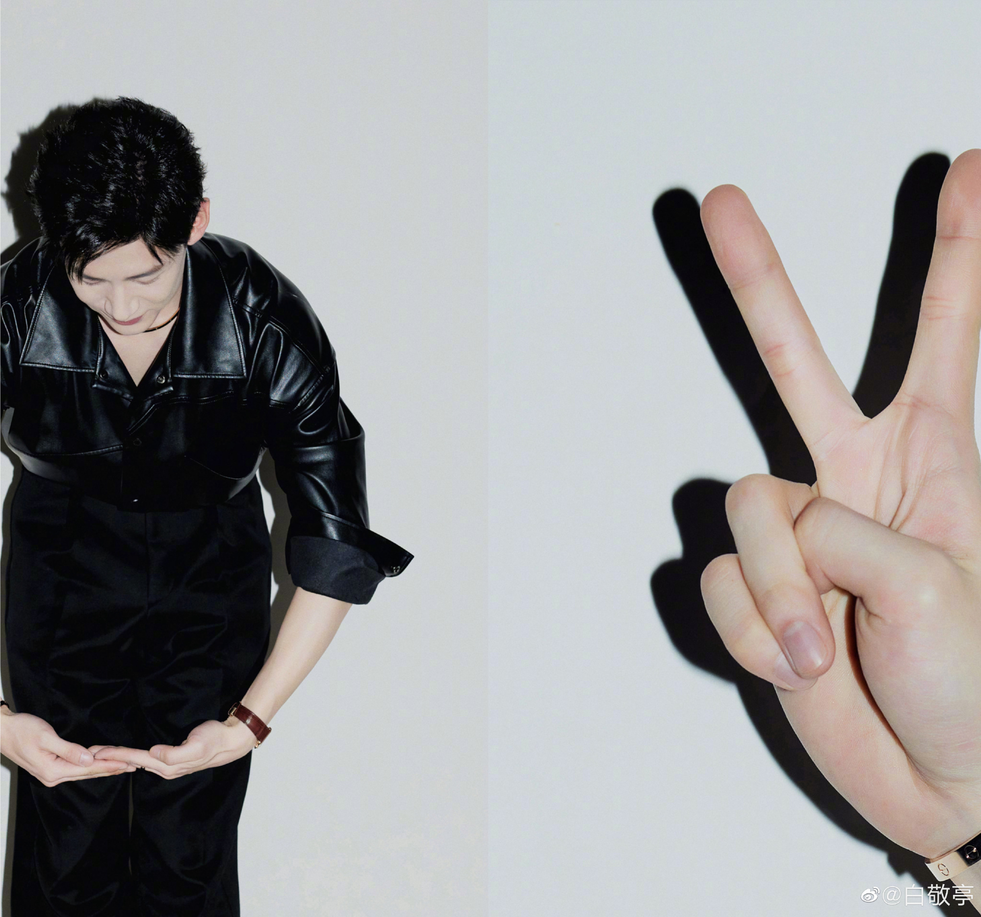 白敬亭love三连拍这个男人他好会哦