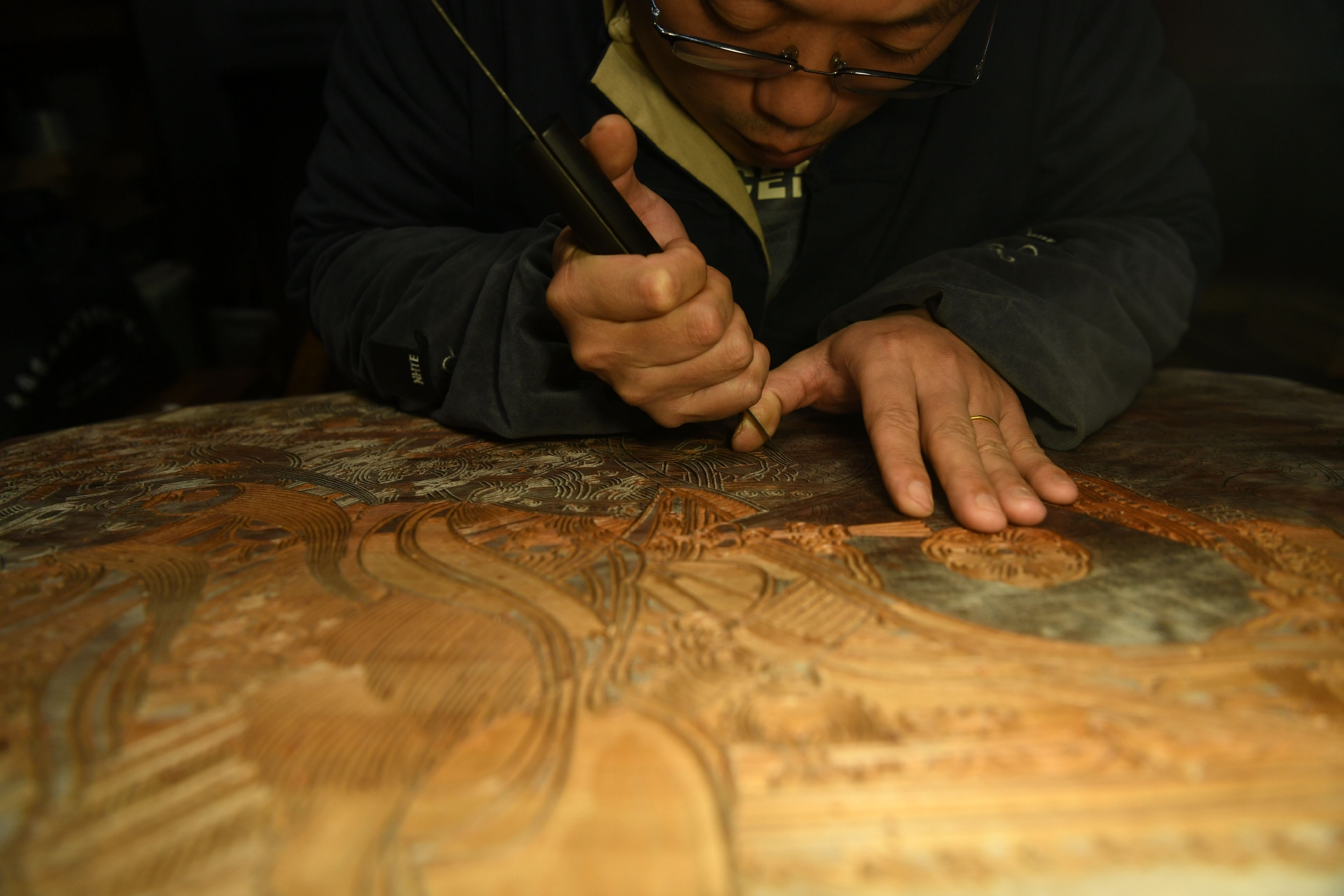 武强年画那些被收藏的木版永远不会再沾上颜料了