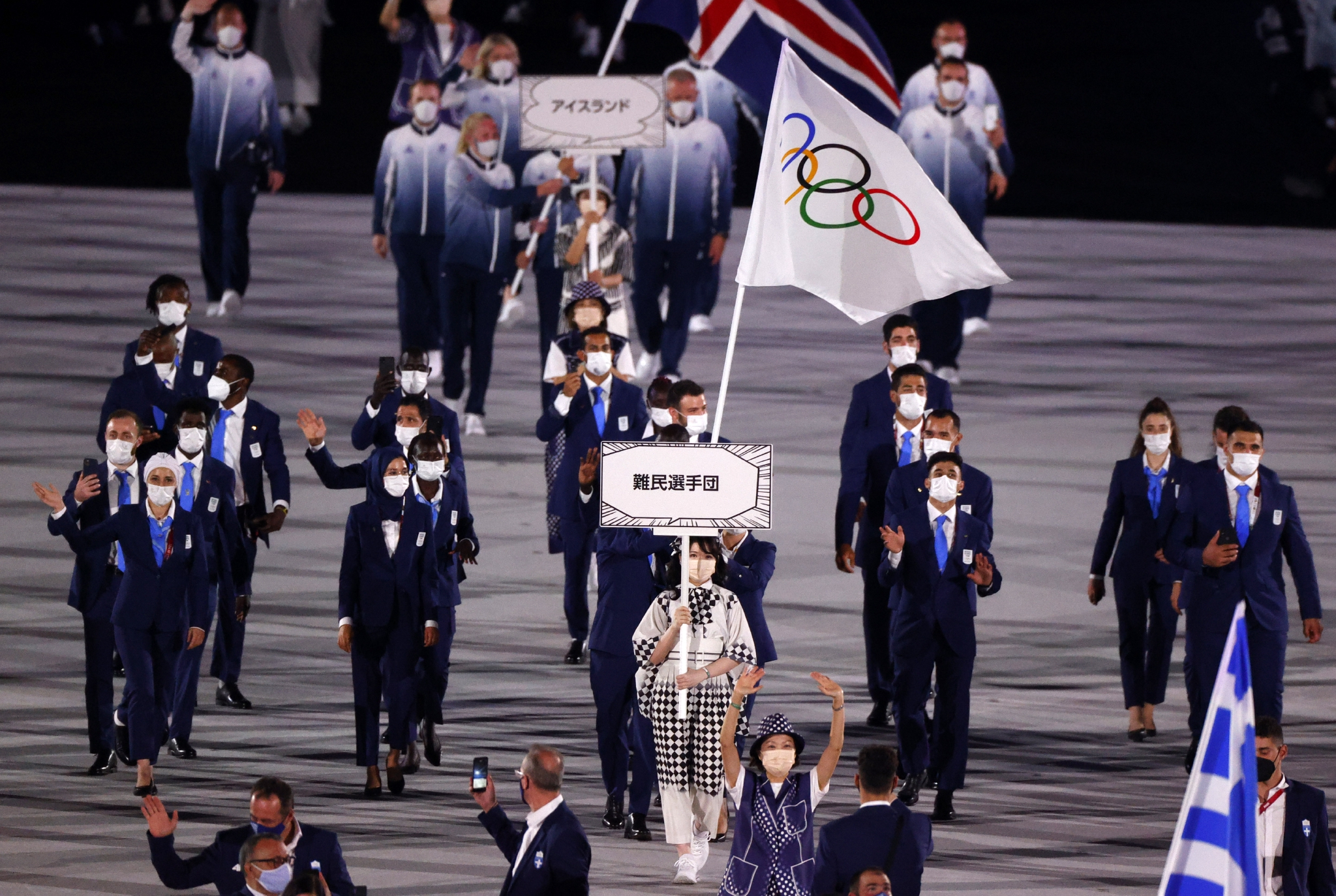 当地时间2021年7月23日,日本东京,第32届夏季奥林匹克运动会开幕式在