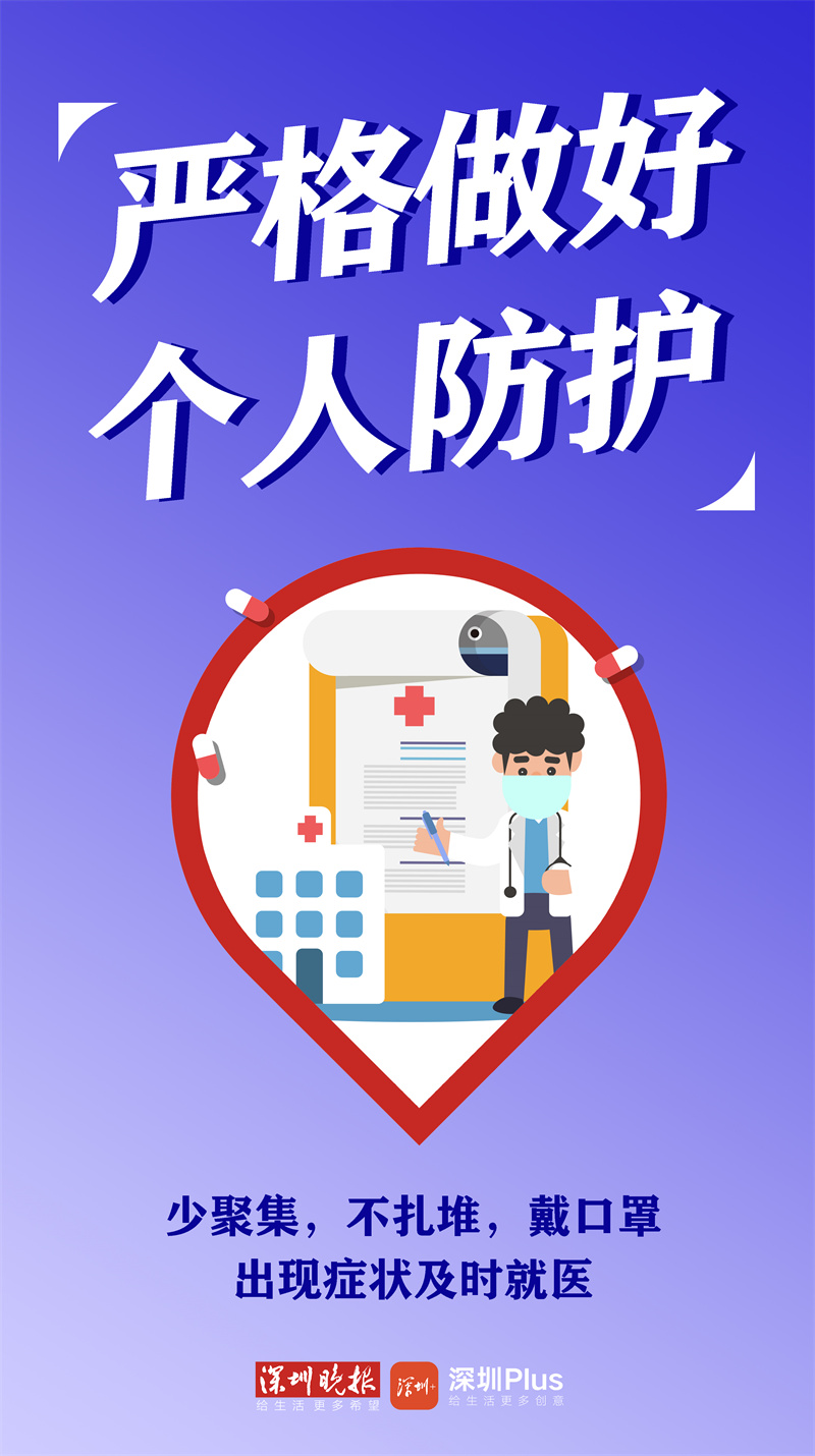 海报做好个人防护防疫不松懈