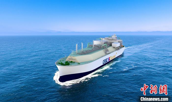 “长恒系列”17.4万立方米LNG运输船效果图 张黎 摄
