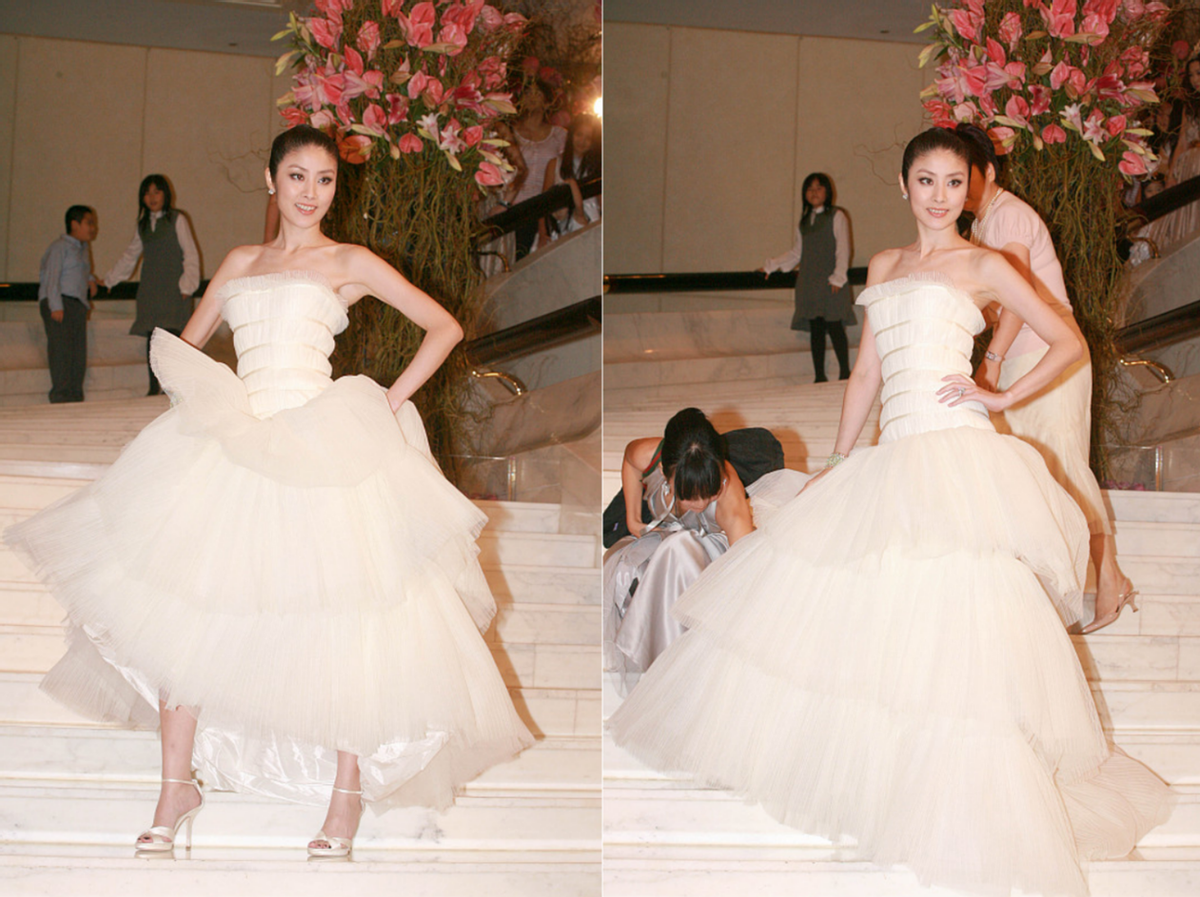 陈慧琳都多大年纪了还穿纱裙,可看着并没有违和感,相反更减龄了|纱裙