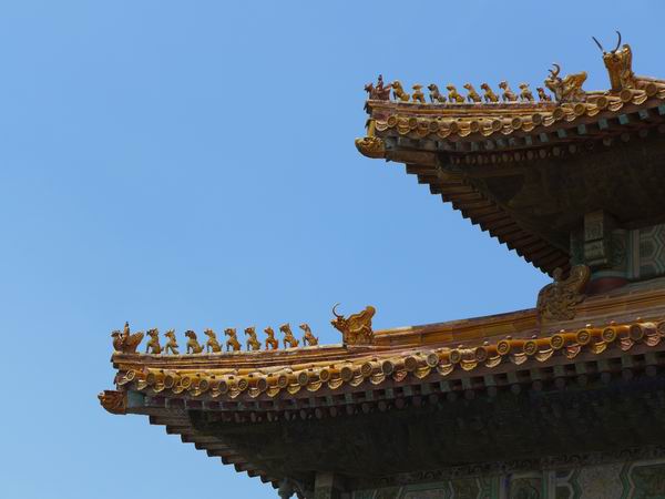 世遗录紫禁城庑殿顶上的五脊六兽
