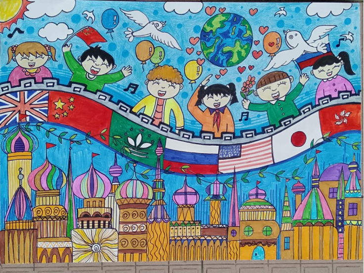 7幅画作在北京展出!肇庆学生笔下的中俄友谊太有爱