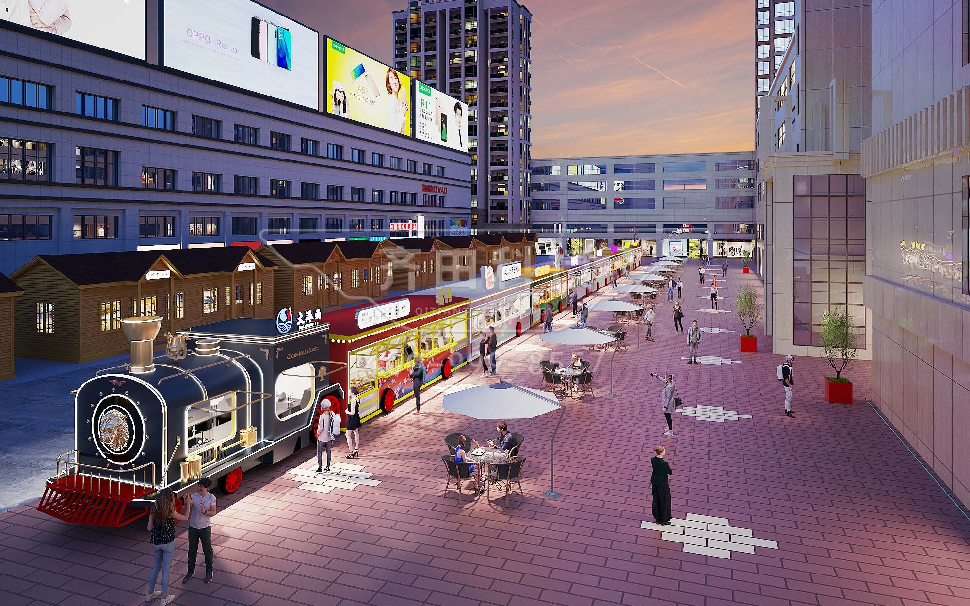 移动餐车打造超人气商业街 还有更多美陈景观等你打卡|餐车|街区|时光