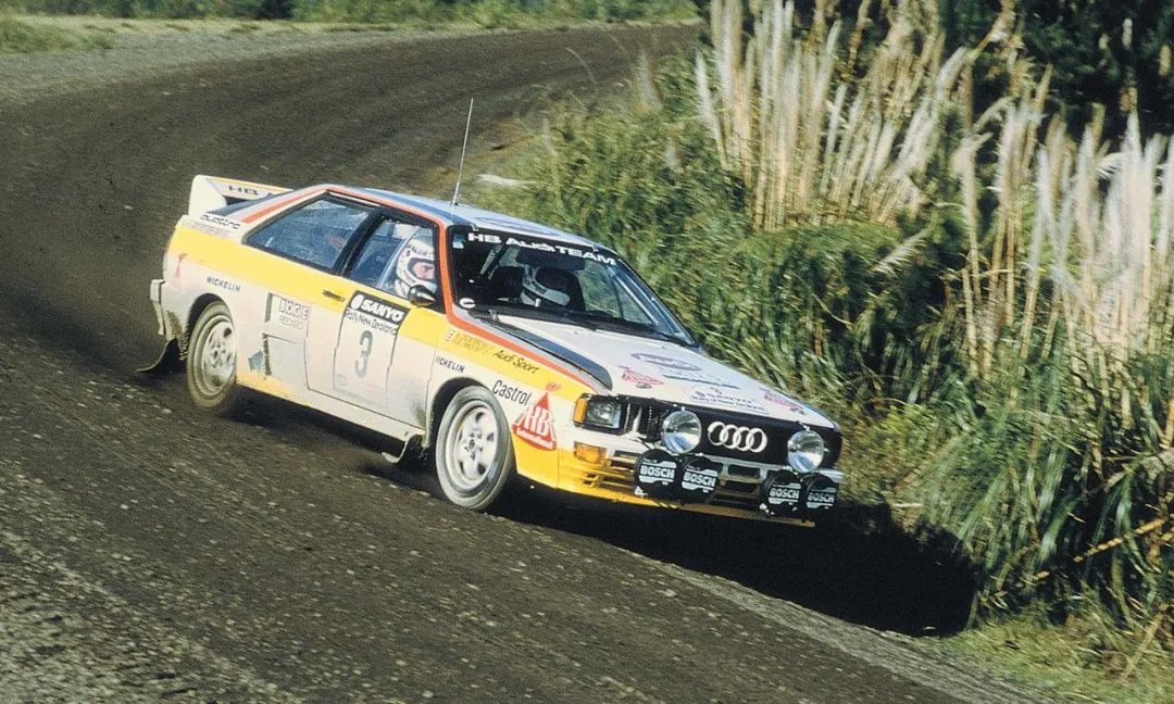 wrc世界拉力锦标赛中,安装有奥迪quattro系统的多款赛车创下骄人战绩