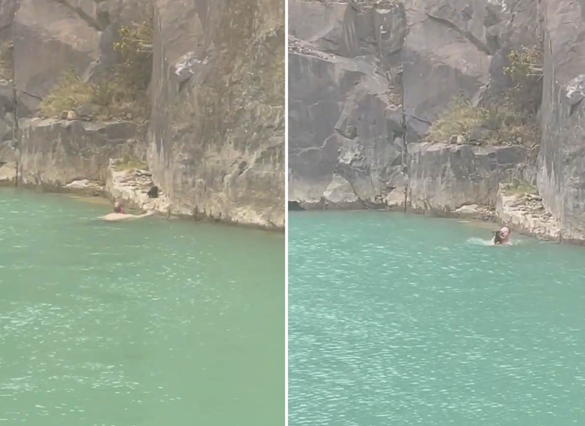 英国一退休警察跳入冰冷湖中救走失26小时的小狗休闲区蓝鸢梦想 - Www.slyday.coM