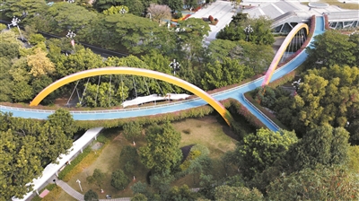 复道行空一桥一景广州建成300多座人行天桥