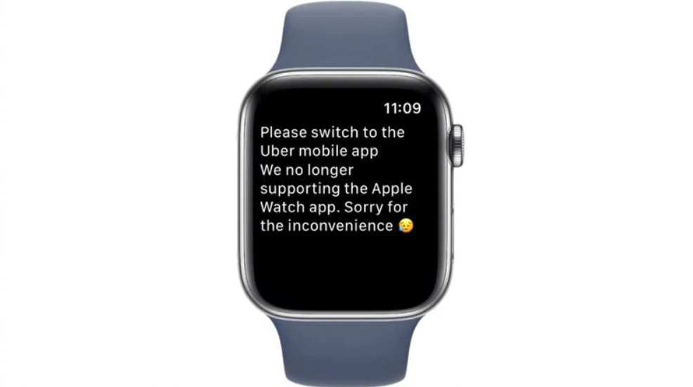 Uber 优步的苹果 Apple Watch 版 App 停止支持，无法再通过手表打车