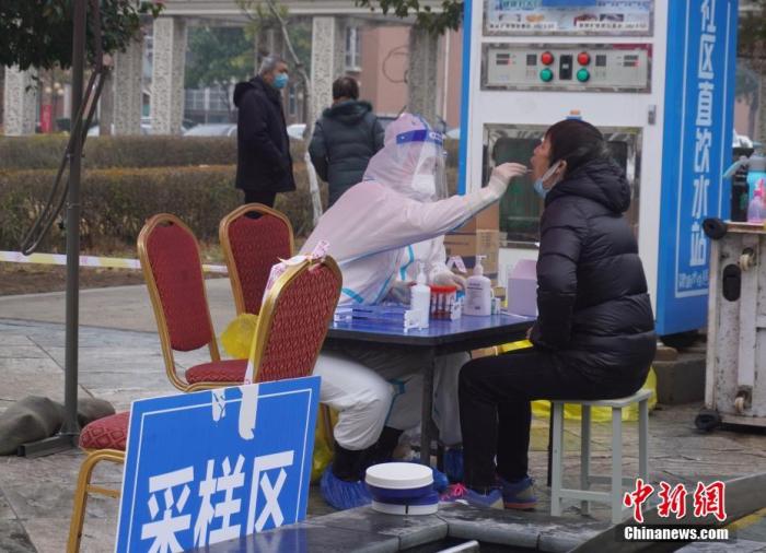 资料图：市民正在接受核酸检测。中新社记者 刘鹏 摄