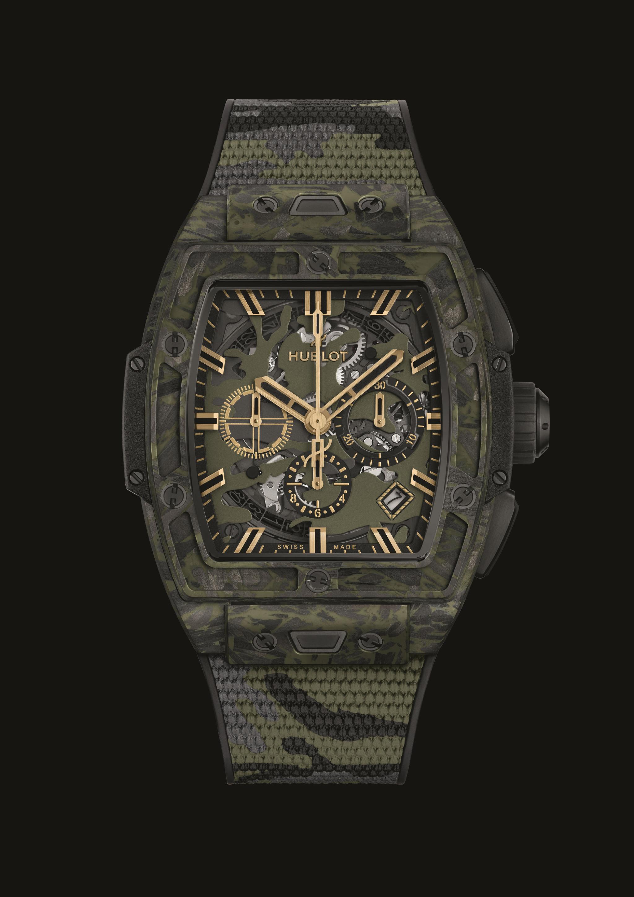 限量版big bang灵魂绿色碳纤维迷彩腕表