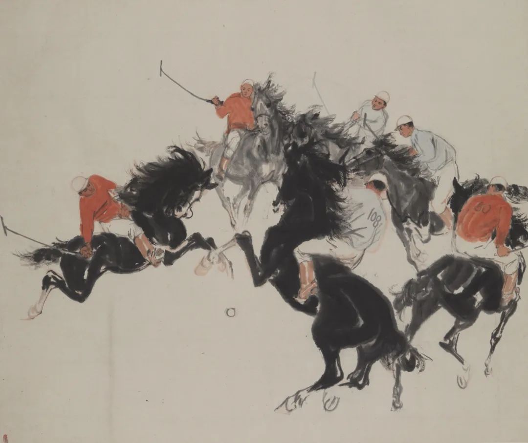 打马球 黄胄 中国画137×162.1cm 1963年 中国美术馆藏