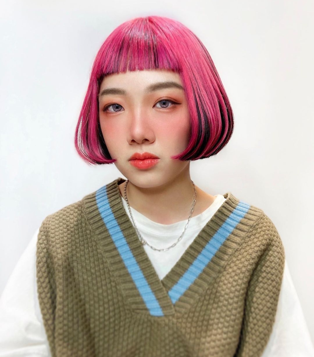 风情万种短发染