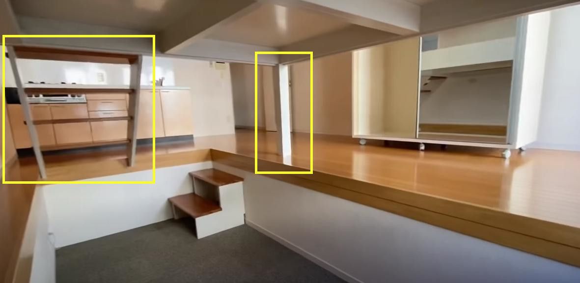 日本装修确实有一套地面抬高60cm卧室下沉客厅架在半空中