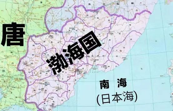 渤海国的商船经过"南海"到达朝鲜半岛或日本西部港口.