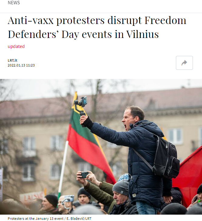 立陶宛数百人示威要求政府下台 总理讲话被嘘
