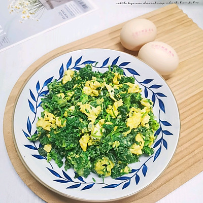 美味的荠菜炒鸡蛋