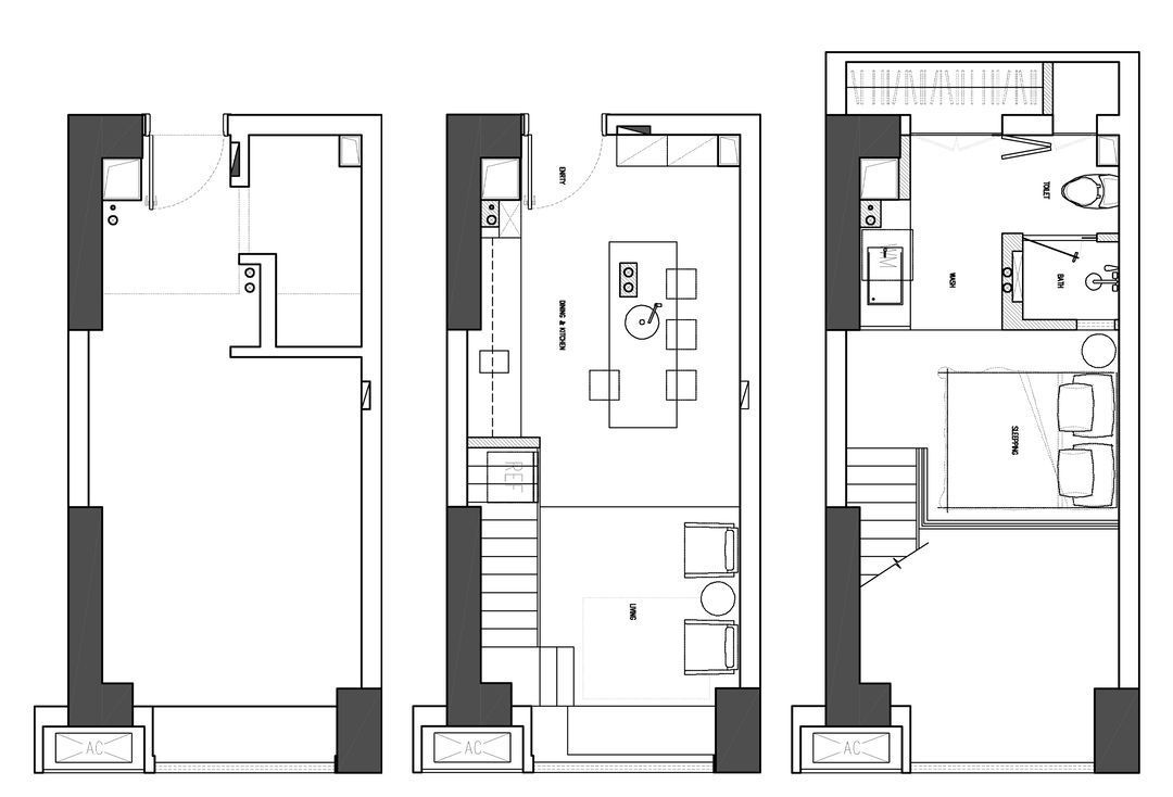 20平方米的空间里设计两层楼还有赏景的大飘窗实现对家的幻想