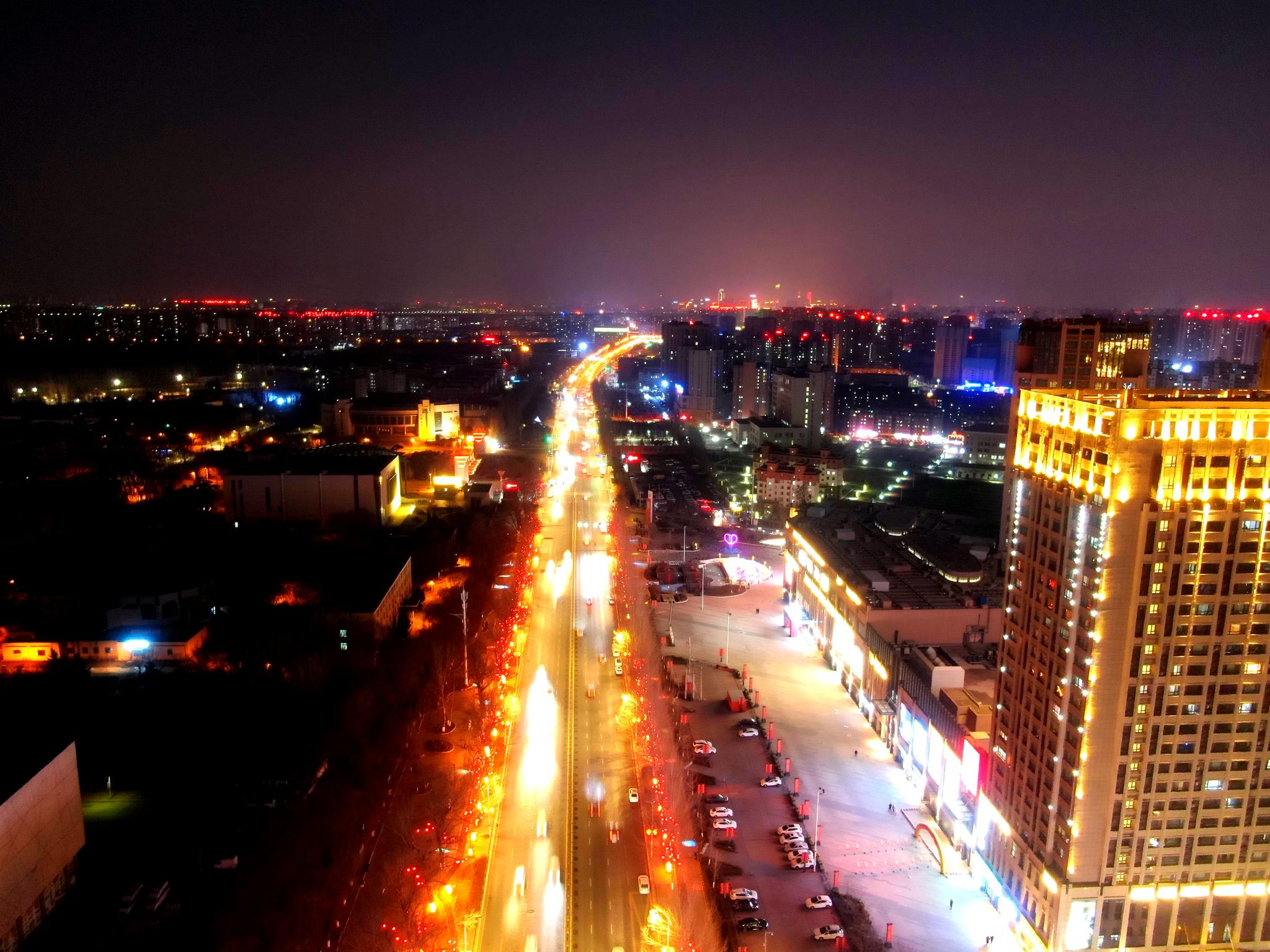 辽宁联合融媒体中心航拍辽宁航拍沈北道义大街夜景