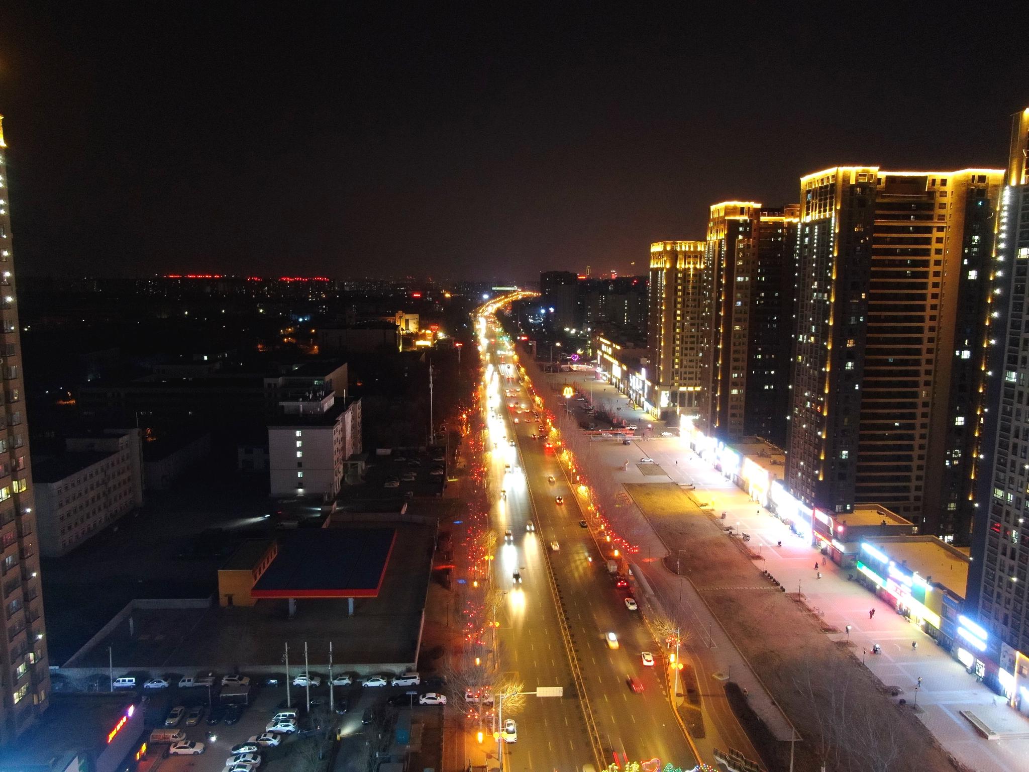 辽宁联合融媒体中心航拍辽宁航拍沈北道义大街夜景