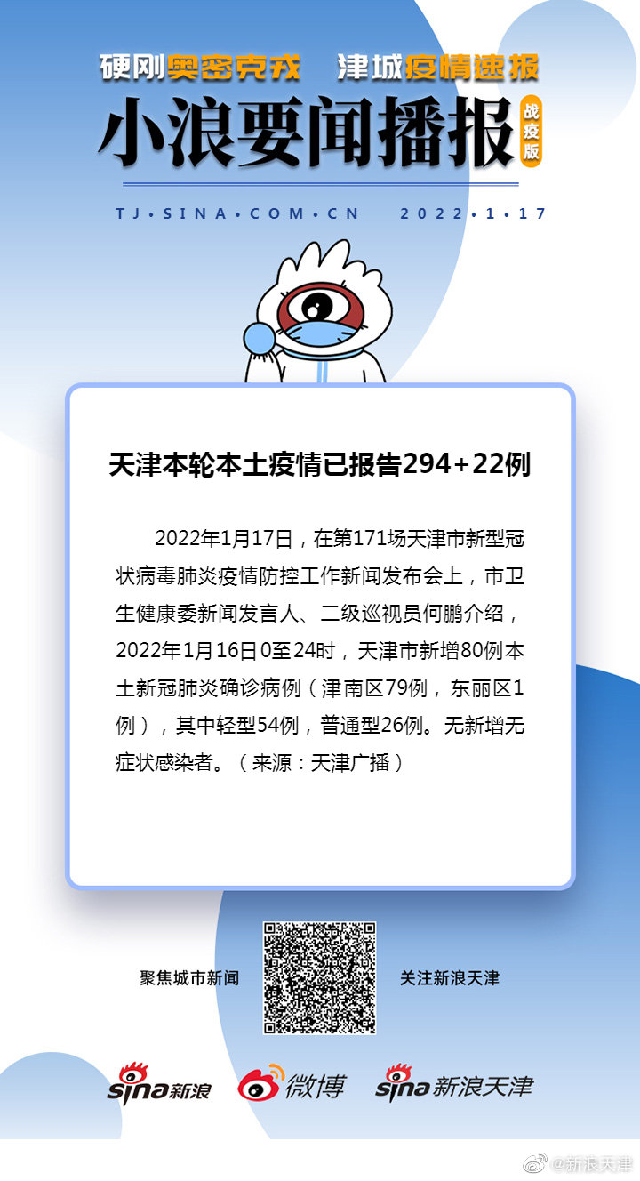 天津本轮本土疫情已报告294确诊|天津市|疫情|无症状感染者_新浪新闻