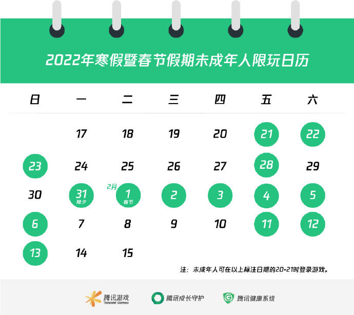 腾讯公布未成年人寒假游戏限玩时间：最多14小时休闲区蓝鸢梦想 - Www.slyday.coM