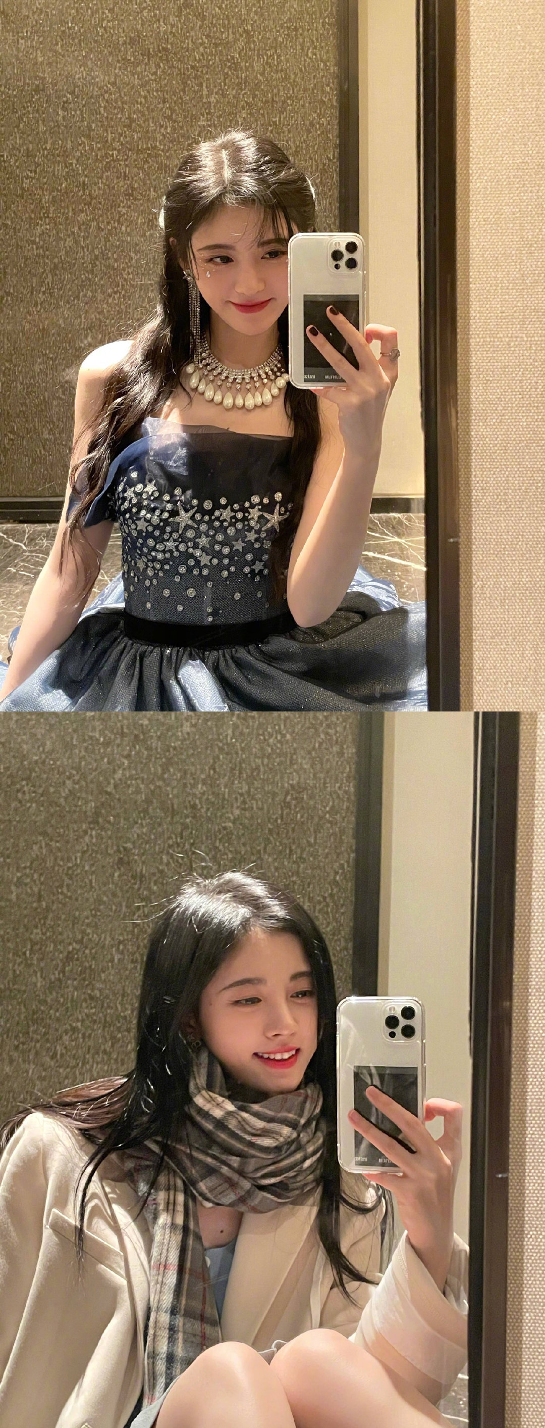 鞠婧祎对镜自拍合集