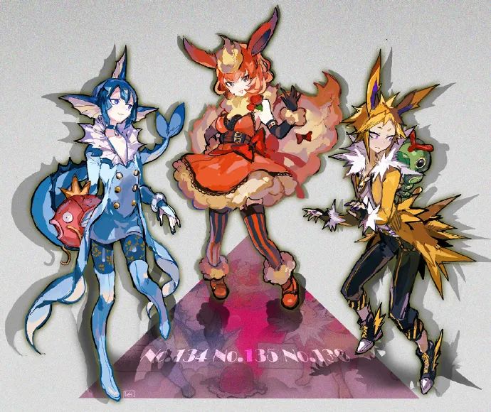 宝可梦拟人插画太华丽了把我的精灵球拿来