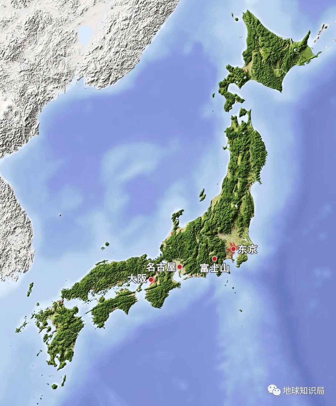 日本卫星地图图片