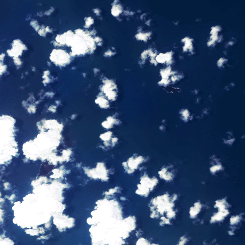 ▲2022年1月17日汤加火山卫星影像。来源：高分一号02