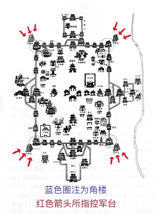 城墙上控军台和角楼不来大同可是看不到哦