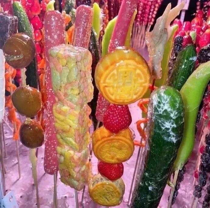 东北奇葩糖葫芦图片