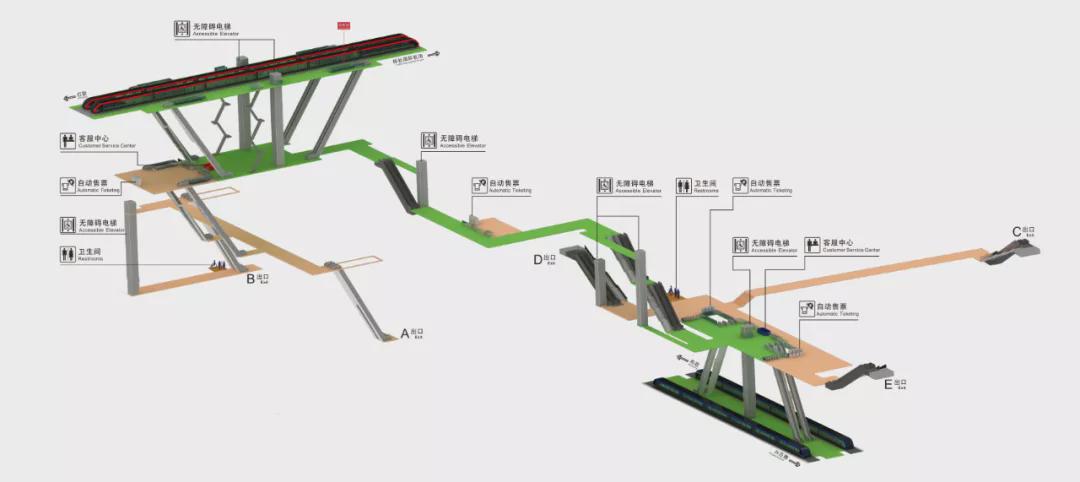 宁波地铁三官堂站换乘通道开启