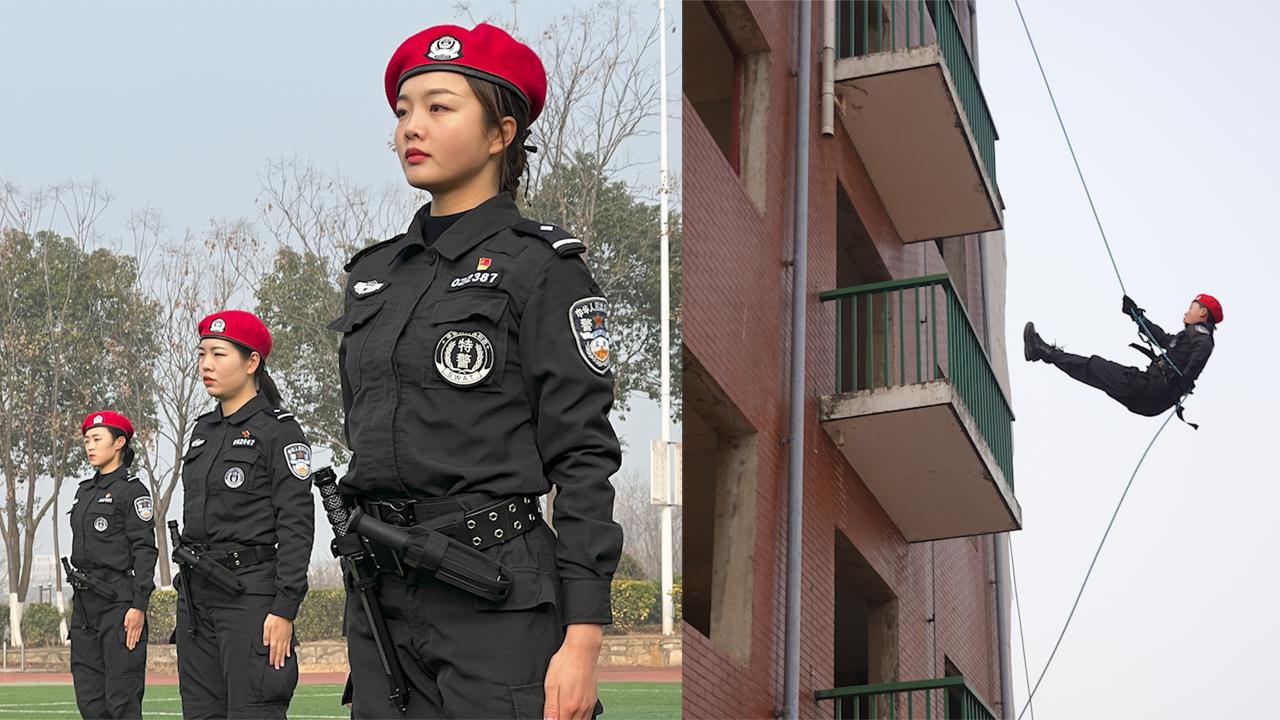 飒!青蜂侠直击武汉女特警冬训现场 高空索降,实弹射击统统安排
