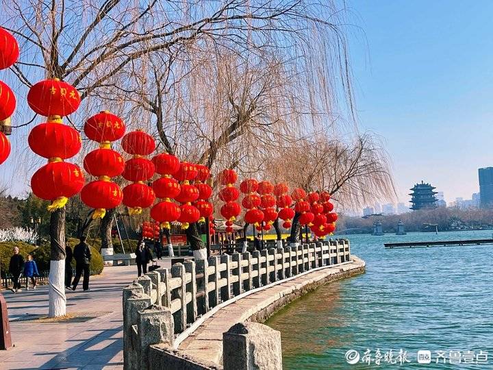 两万多盏大红灯笼高高挂！济南天下第一泉风景区喜气洋洋迎新春休闲区蓝鸢梦想 - Www.slyday.coM