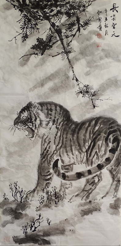 虎虎生威笔下情当今画虎名家冯加新作品赏析