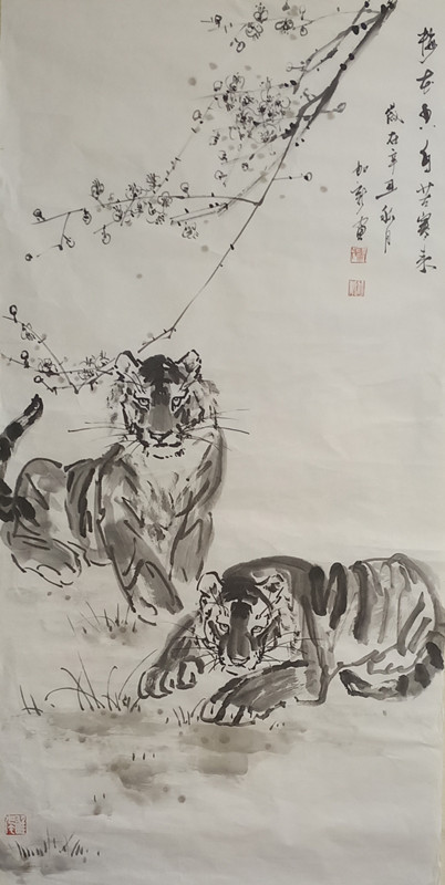虎虎生威笔下情当今画虎名家冯加新作品赏析