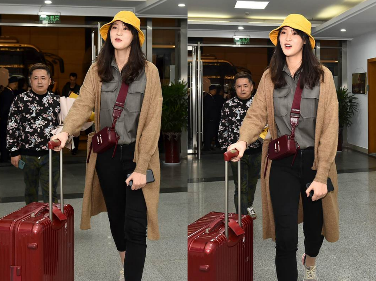 1米92的惠若琪身高让人羡慕虽然骨架看着有点大可穿风衣好飒