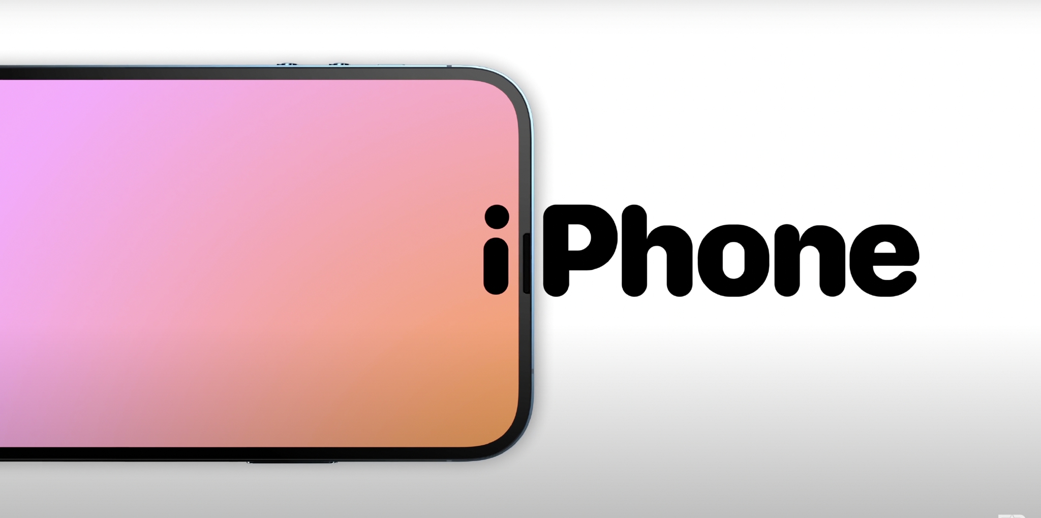 最近传闻 iPhone 14 Pro 正面将采用「i」形状的挖孔全面屏设计……