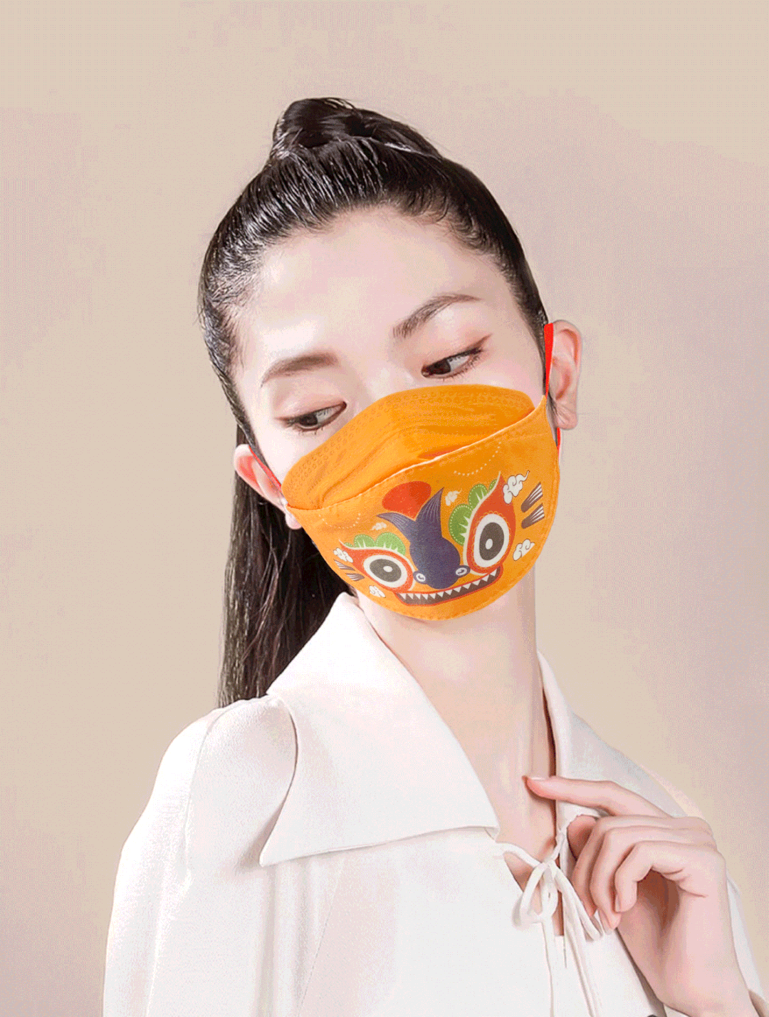 过年了蓝白口罩换了吧今年流行戴上它福气财气全罩住来年旺上加旺