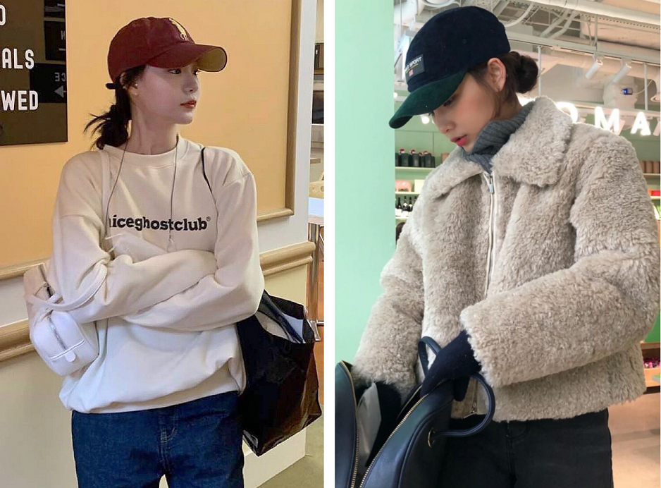 跟羽绒服最配的竟然是丸子头